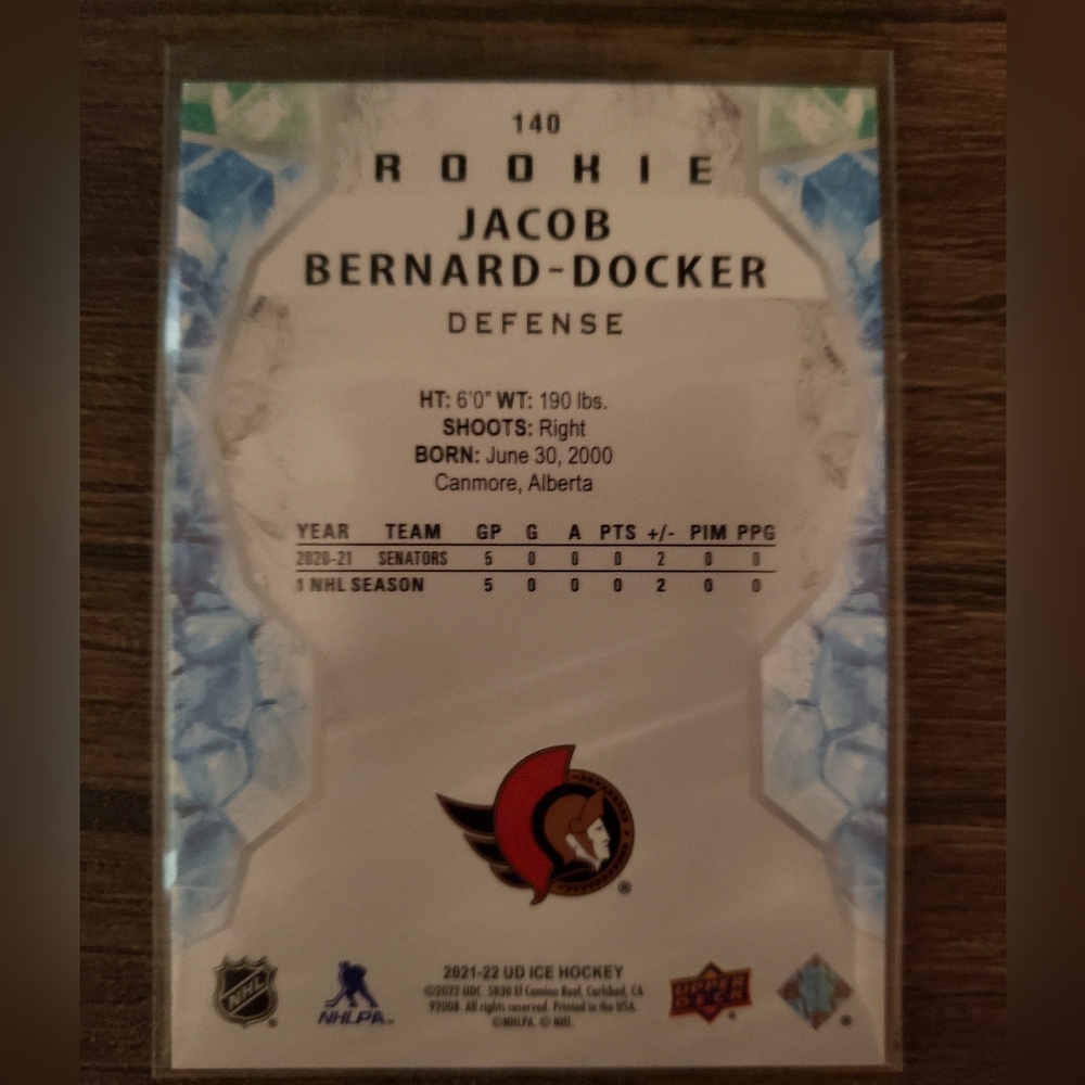 🏒 Jacob Bernard-Docker Rookie Card 🏒 - Picture 2 of 2